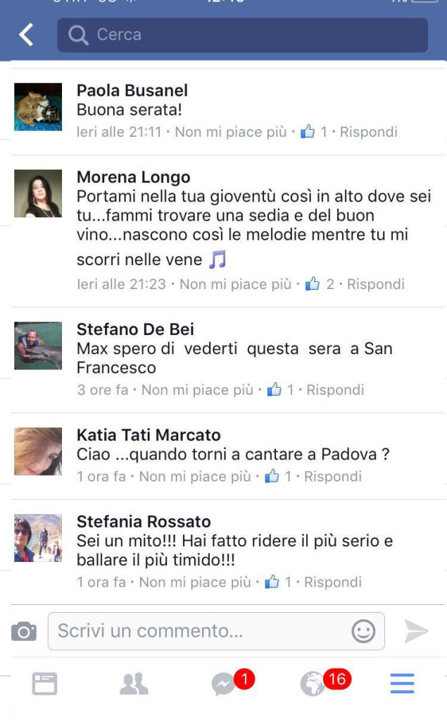 opinioni e testimonianze su max pianta sosia renato zero