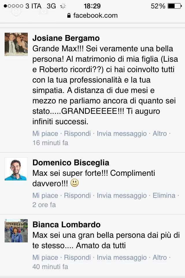 opinioni e testimonianze su max pianta imitatore renato zero