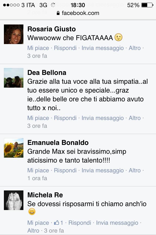 opinioni e testimonianze su max pianta cover band renato zero